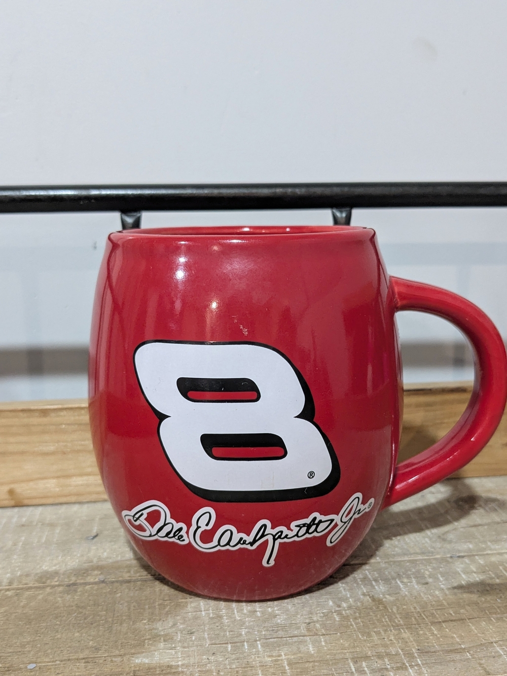 Red Ceramic Number 8 Coffee Mug with Signature Graphic
